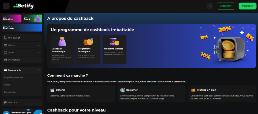 Code promo Betify jeu casino